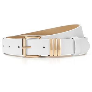 Women Leather Belt Fashion Leather Waist Belt For Jean Dress With Gold/silver🌹